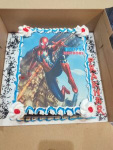 kids spiderman cake